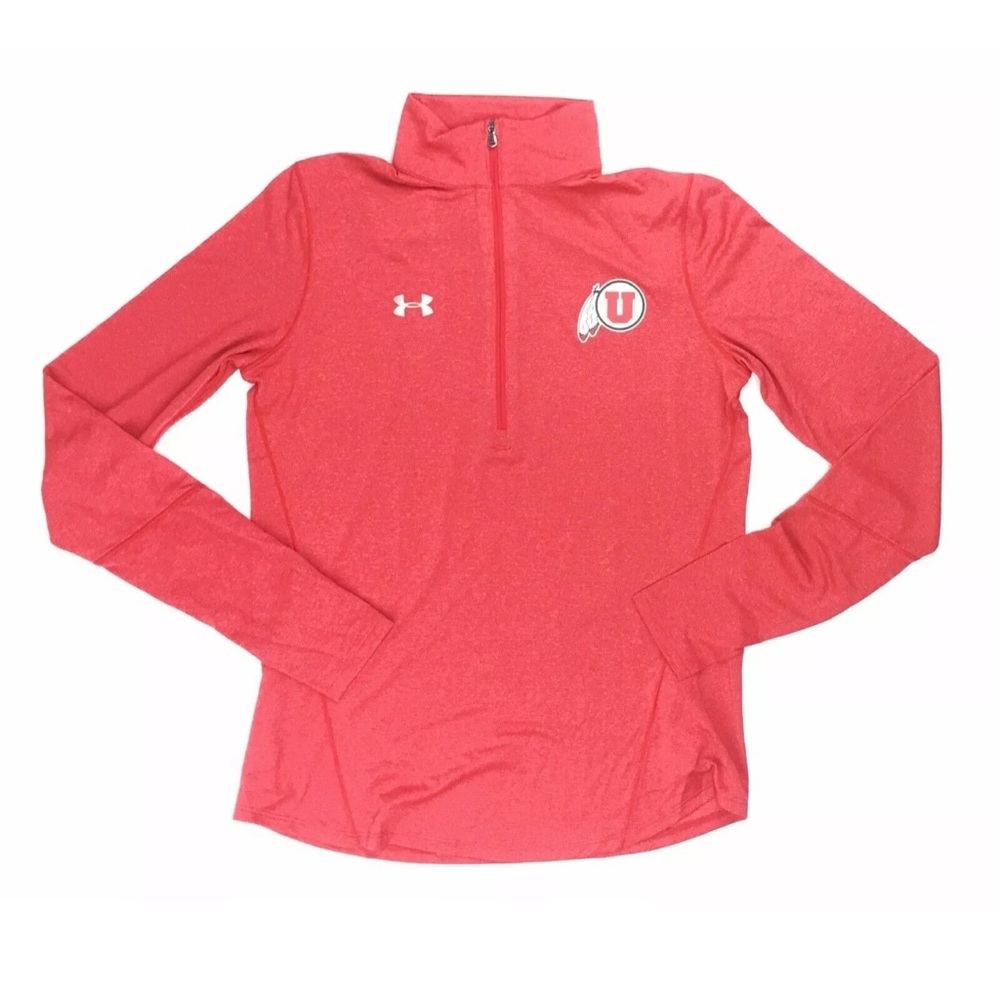 Under Armour Utah Utes Novelty 1/2 Long Sleeve Pullover Women's S 1305682 Red